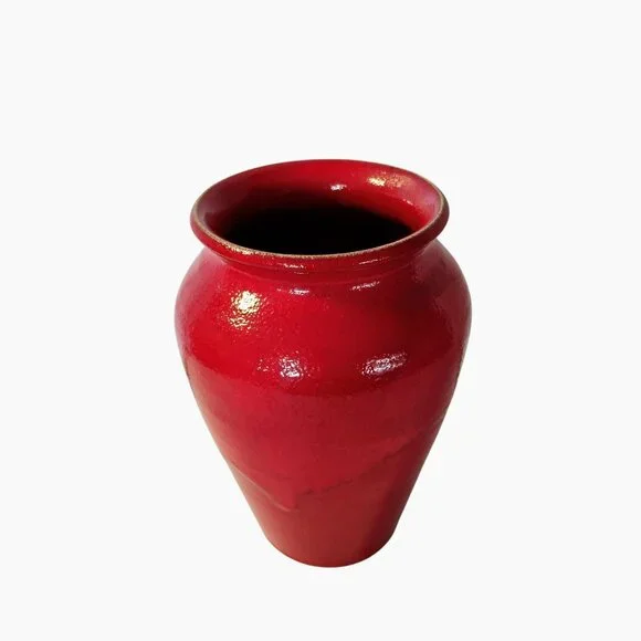 Chinese Red Kit Vanderwal Vase 7.5 Lantern Hill Seagrove North Carolina Pottery